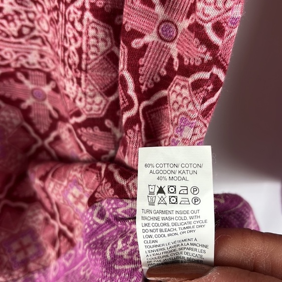 Lucky brand boho print long sleeve top Sz S - Picture 6 of 10